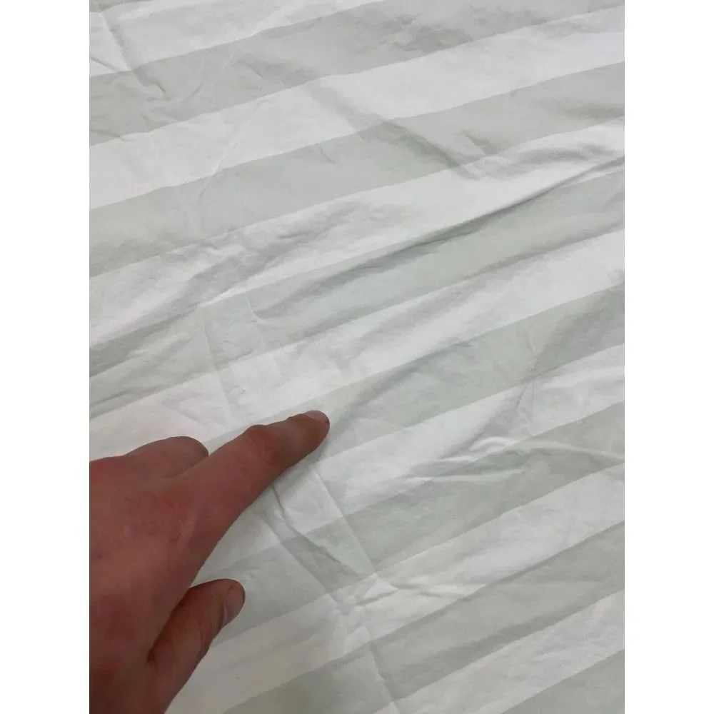 Vintage Shabby Chic Rachel Ashwell Couture Euro Sham Stripe Cotton Green 26x26